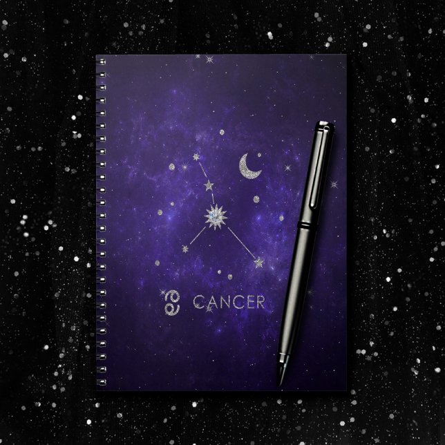 Zodiac Lila Cancer | Kosmiskt astrologi Horoscope Anteckningsbok (Skapare uppladdad)