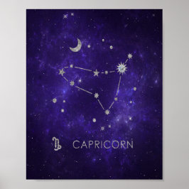 Zodiac Lila Capricorn | Astrology Horoscope Poster