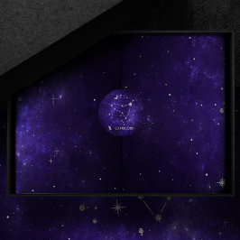 Zodiac Lila Capricorn | Astrology Horoscope Runt Klistermärke