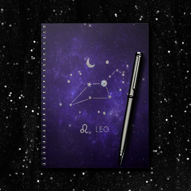 Zodiac Lila Leo | Kosmiskt astrologi Horoscope Anteckningsbok (Skapare uppladdad)
