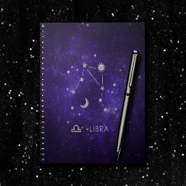 Zodiac Lila Libra | Kosmiskt astrologi Horoscope Anteckningsbok
