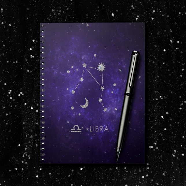 Zodiac Lila Libra | Kosmiskt astrologi Horoscope Anteckningsbok (Skapare uppladdad)
