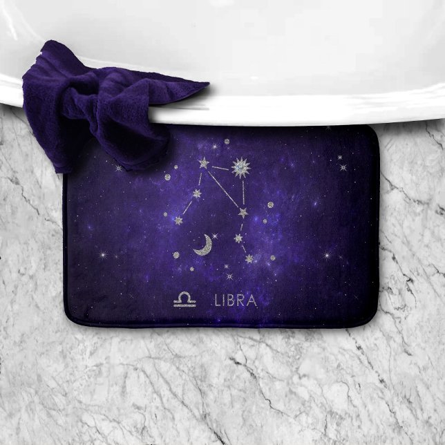 Zodiac Lila Libra | Kosmiskt astrologi Horoscope Badrumsmatta (Skapare uppladdad)