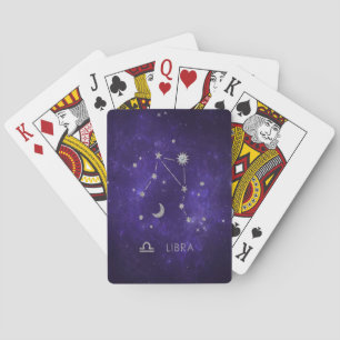 Zodiac Lila Libra   Kosmiskt astrologi Horoscope Casinokort