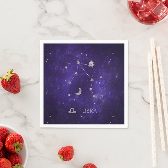 Zodiac Lila Libra | Kosmiskt astrologi Horoscope Pappersservett (Insitu)