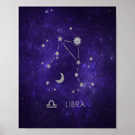 Zodiac Lila Libra | Kosmiskt astrologi Horoscope Poster
