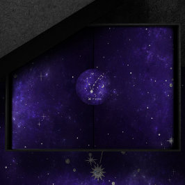 Zodiac Lila Pisces | Kosmiskt astrologi Horoscope Runt Klistermärke