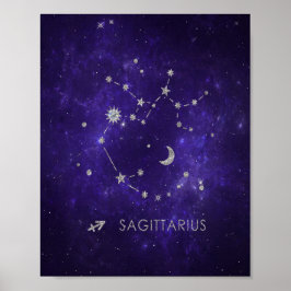 Zodiac Lila Sagittarius | Astrology Horoscope Poster