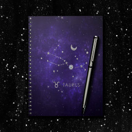 Zodiac Lila Taurus | Kosmiskt astrologi Horoscope Anteckningsbok