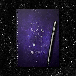 Zodiac Lila Våg | Kosmiskt astrologi Horoscope Anteckningsbok