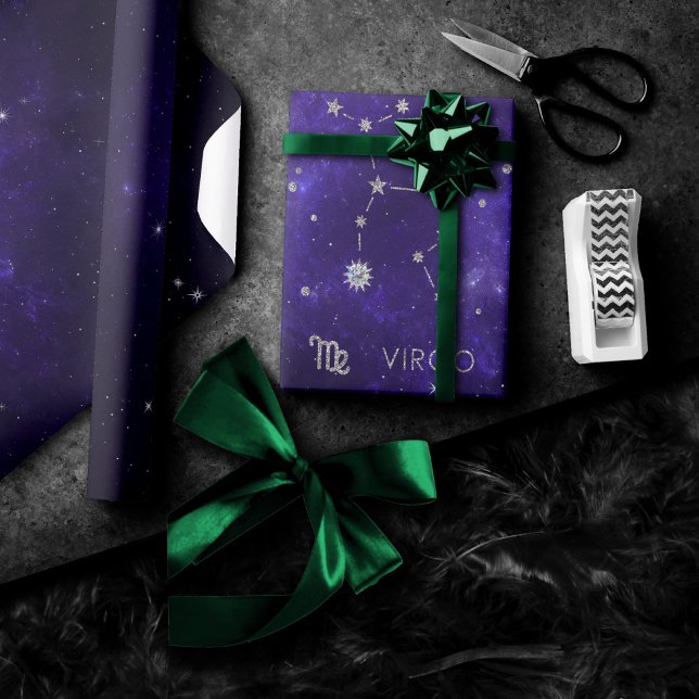Zodiac Lila Våg | Kosmiskt astrologi Horoscope Presentpapper (Skapare uppladdad)