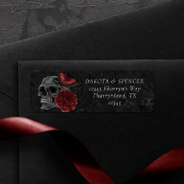 Zodiac Magic | Henna Red Gothic Skull Ro Potion Returadress Etikett