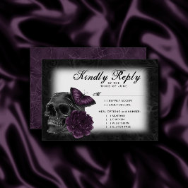 Zodiac Magic | Mörk Lila Plum Gothic Skull Ro OSA Kort