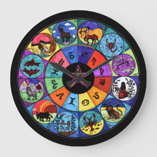 Zodiac Mandala Round (stor) Wall Clock Stor Klocka