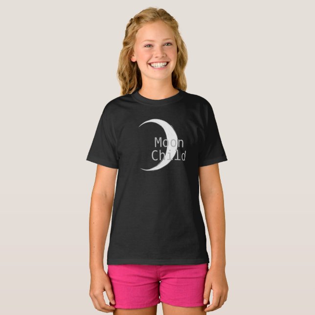 Zodiac Måne Child Crescent Måne T Shirt (Hel framsida)