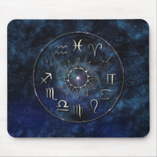 Zodiac med Starry bakgrund Musmatta