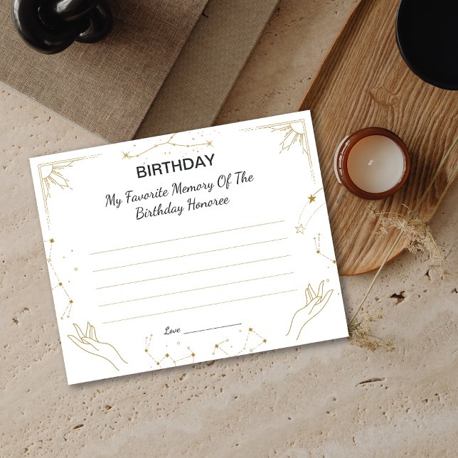 Zodiac mitt favoritminne från födelsedagens honore (Zodiac My Favorite Memory Of The Birthday Honoree )