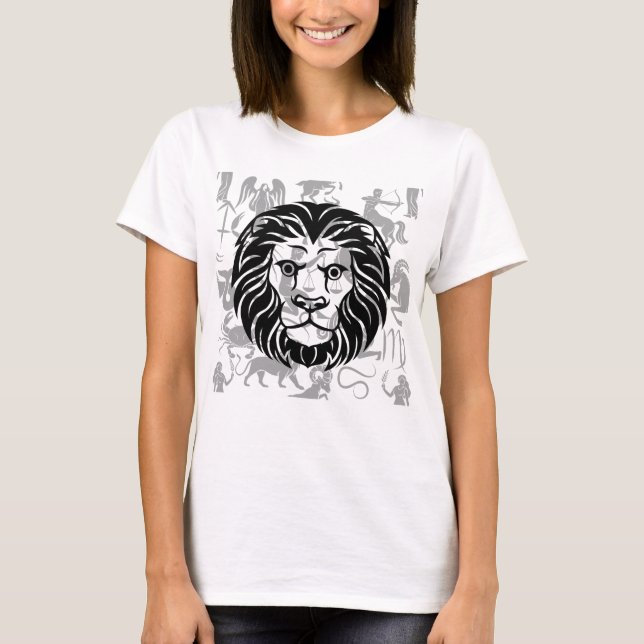 Zodiac Mönster Z02 - Leo.w T Shirt (Framsida)