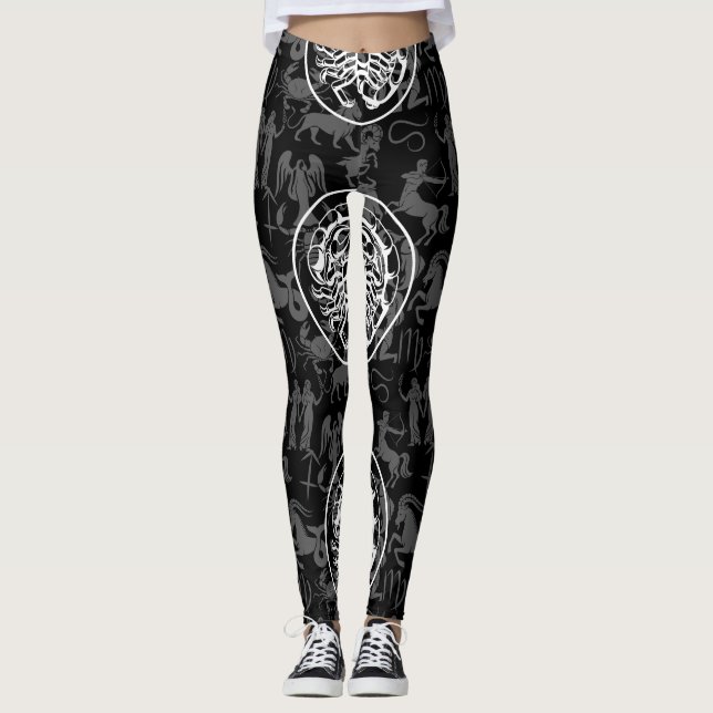 Zodiac Mönster Z02 - Scorpio.w. Leggings (Framsida)