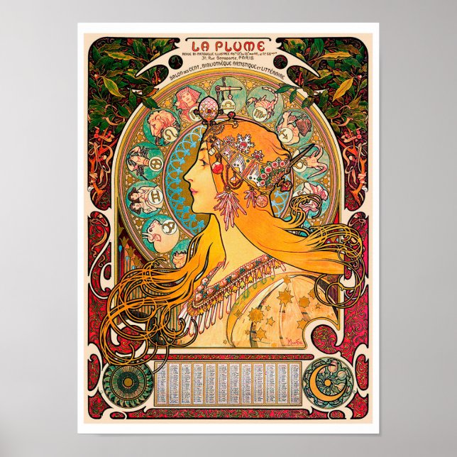 Zodiac, Mucha Poster (Framsidan)