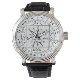 Zodiac och Planet Symbols Mandala Armbandsur