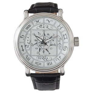 Zodiac- och planetsymbolMandala Armbandsur