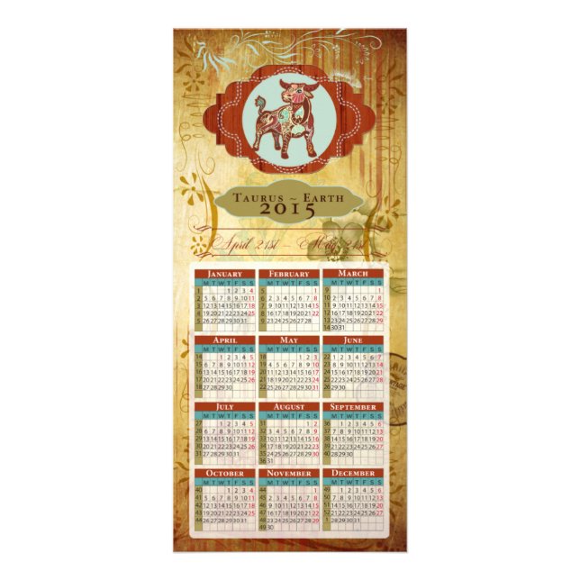 ZODIAC Oxen - Rackcard / Vykort / Kalender Reklamkort (Framsidan)