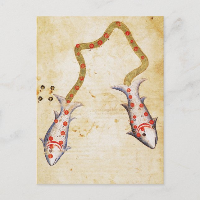 Zodiac: Pisces, C1350 Vykort (Framsida)