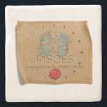 Zodiac - Pisces - Coaster Stenunderlägg<br><div class="desc">Celebrate the spirit of Pisces with this beautifully designed limestone coaster featuring original created art inspired by the stars and symbolism of the zodiac. Crafted on natural limestone with a cork backing, this coaster combines everyday function with celestial style. The distinctive zodiac design highlights the personality and energy of the...</div>