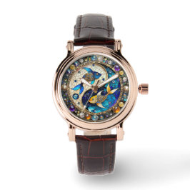 Zodiac - Pisces Fish Yin och Yang Armbandsur