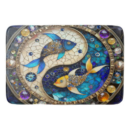 Zodiac - Pisces Fish Yin och Yang Badrumsmatta