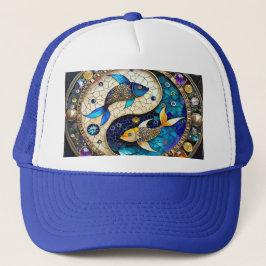 Zodiac - Pisces Fish Yin och Yang Keps
