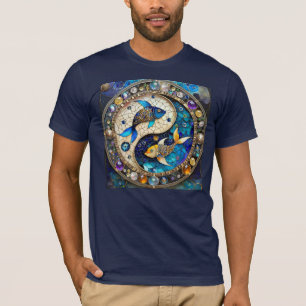Zodiac - Pisces Fish Yin och Yang T Shirt