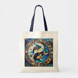 Zodiac - Pisces Fish Yin och Yang Tygkasse