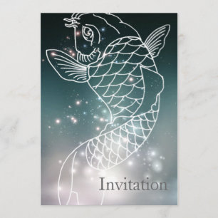 Zodiac Pisces för astrologi för Inbjudningar