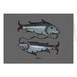 Zodiac: Pisces i färg OBS Kort