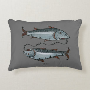 Zodiac: Pisces i färg Prydnadskudde
