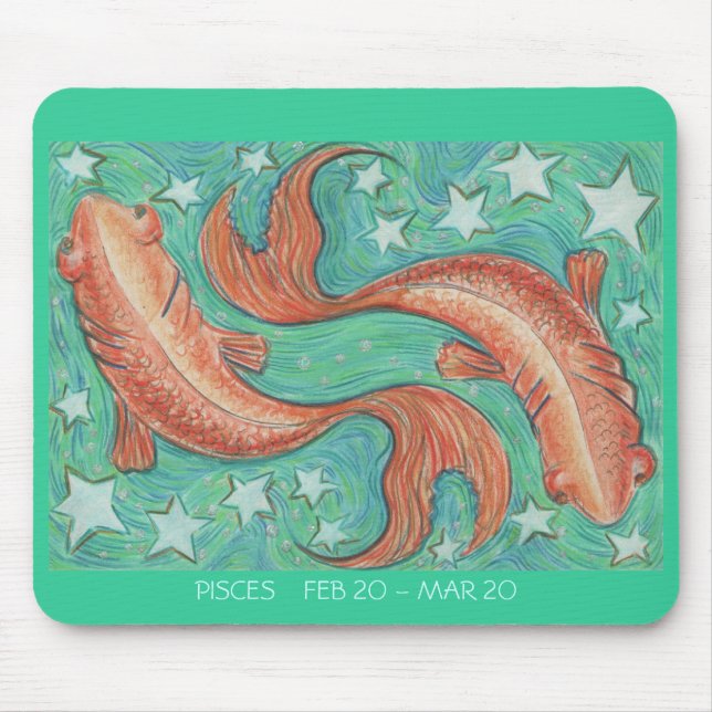 Zodiac Pisces mousepad data Musmatta (Framsidan)