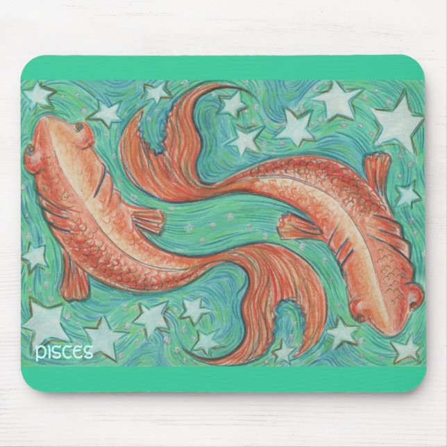 Zodiac Pisces mousepad Musmatta (Framsidan)