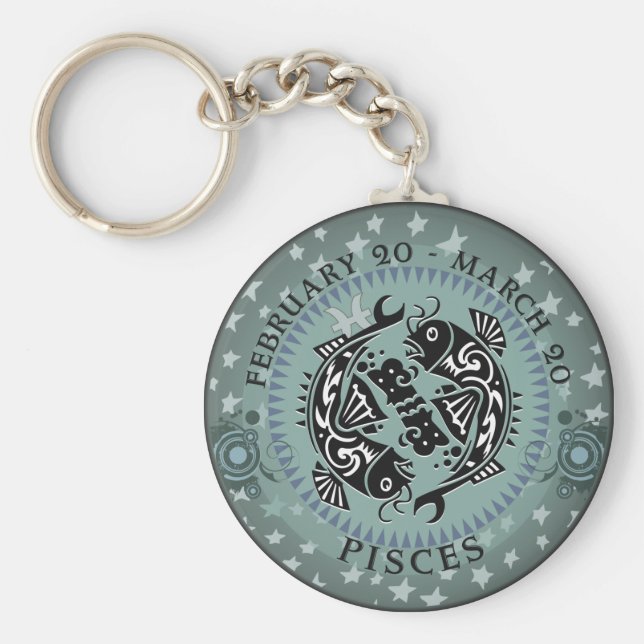 Zodiac Pisces Nyckelring (Framsidan)