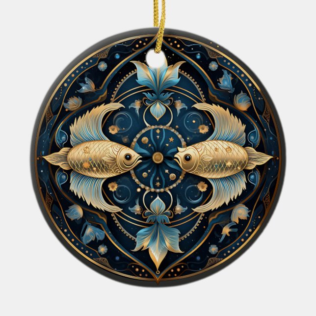 Zodiac Pisces Personlig Astrology Ornament (Framsidan)