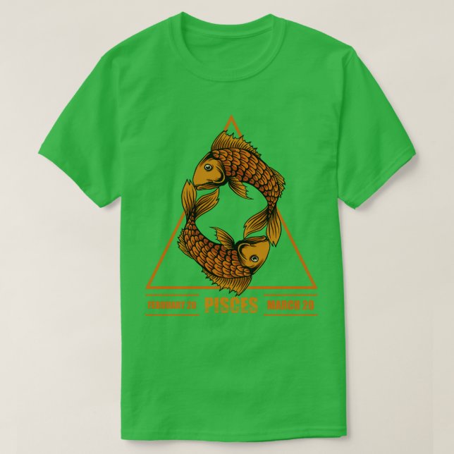 Zodiac Pisces T Shirt (Design framsida)