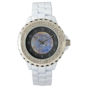 Zodiac Planet Mercury Astronomy Våg Typography Armbandsur