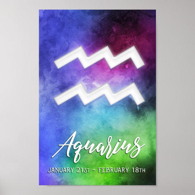 Zodiac: Poster av Aquarius Data (Framsidan)