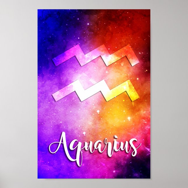 Zodiac: Poster av Aquarius Space Candy (Framsidan)