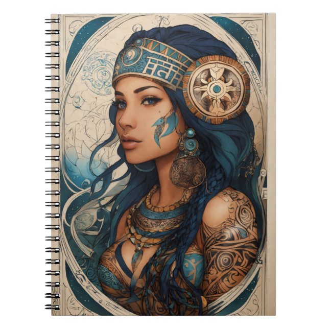 "Zodiac Princess Spiral Notebook" Anteckningsbok (Framsidan)