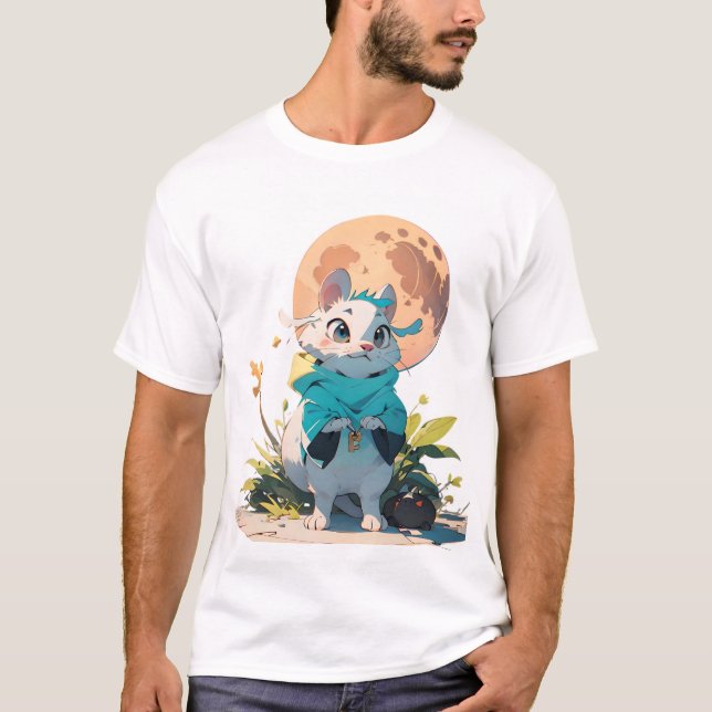 Zodiac Råtta Tecknad T-shirt (Framsida)