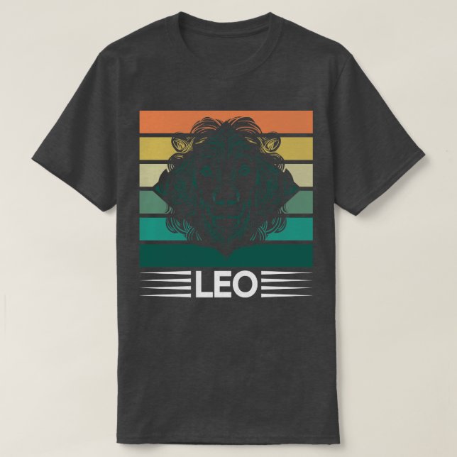 Zodiac Retro Leo 1 T Shirt (Design framsida)