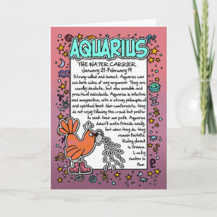 Zodiac - roliga fakta för Aquarius Kort