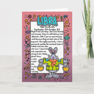Zodiac - roliga fakta för Libra Kort